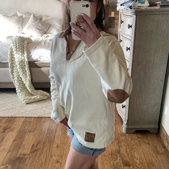 Vintage 90s Lauren Ralph Lauren Knit Cotton V Neck Western Retro Sweater Top - Picture 4 of 11